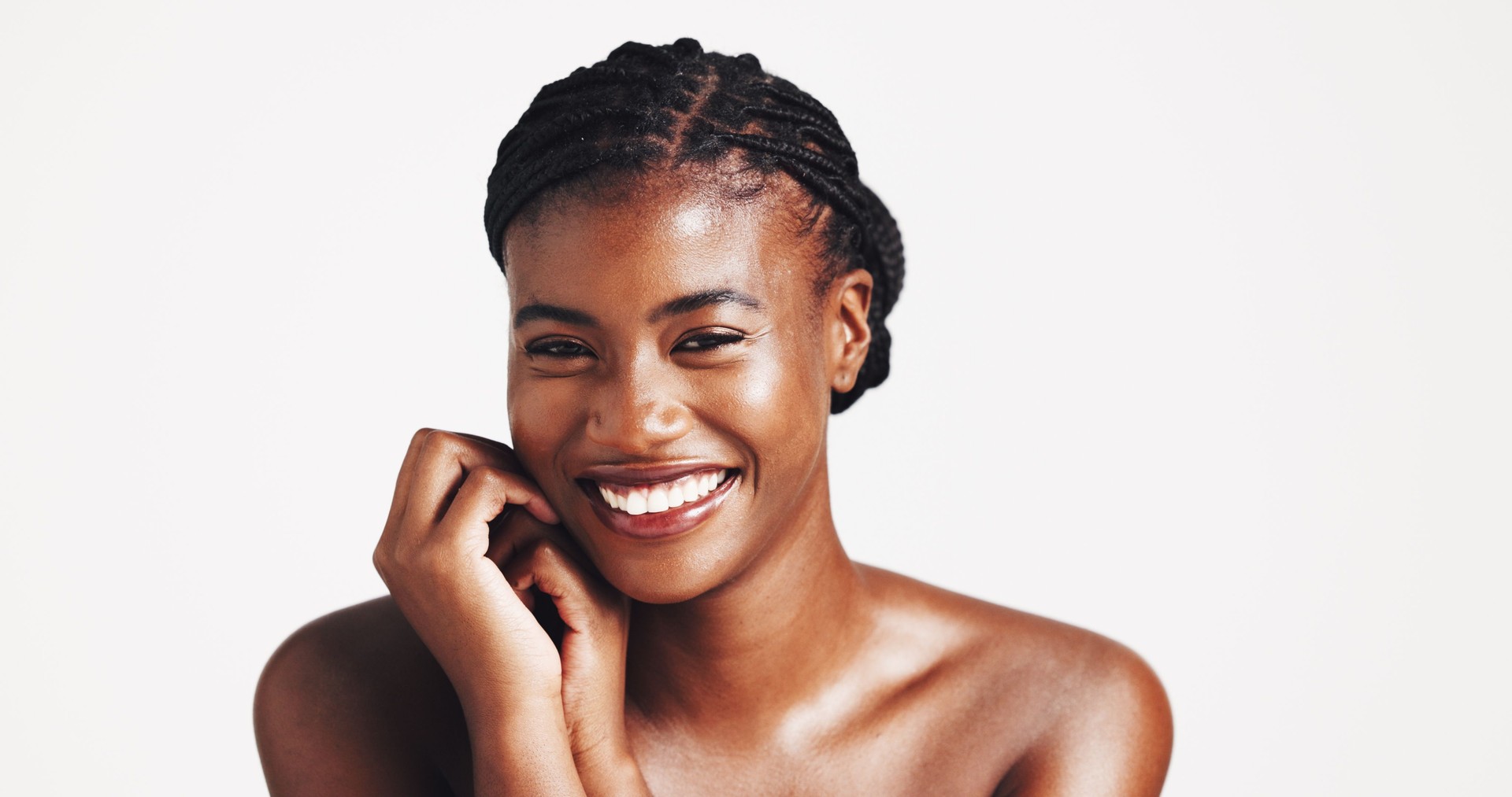 beauty and happy black woman with locs trichology hair spa